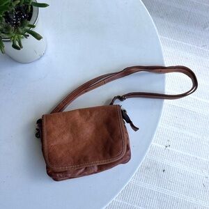 Bedstu Brown Leather Crossbody Bag